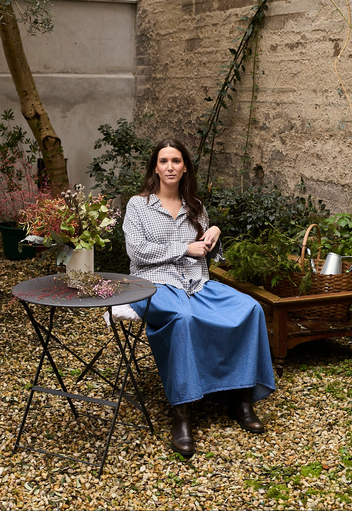 Camisa cuadros lazada puño Cuatro Islas