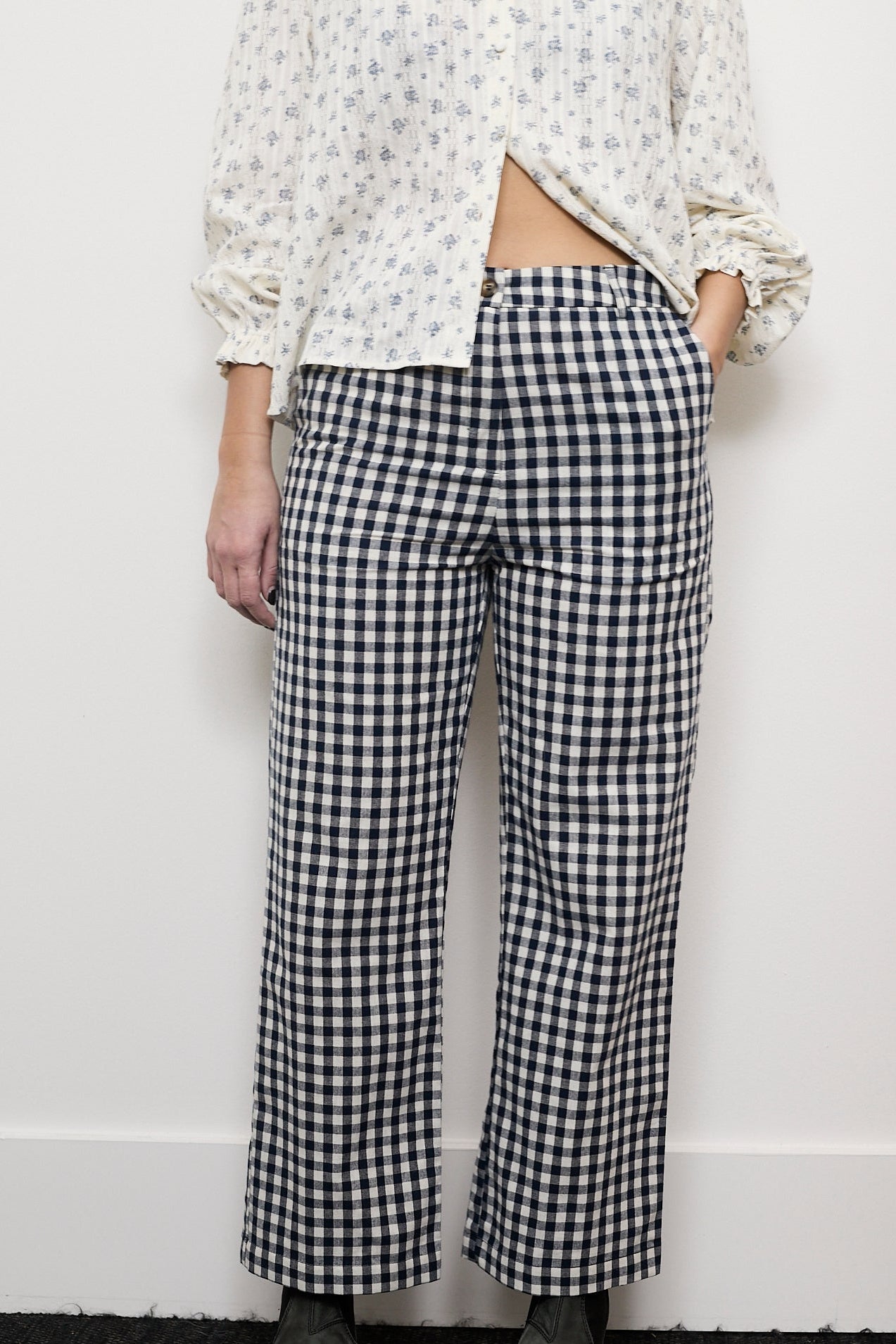 Pantalón cuadro vichy azul Cuatro Islas